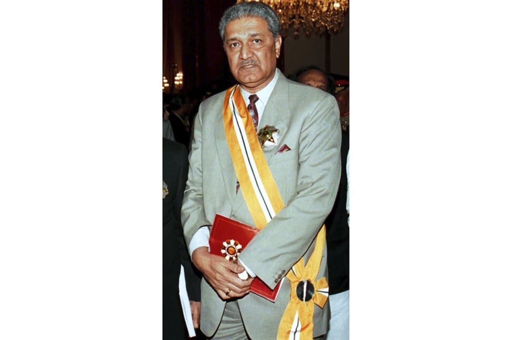 Abdul Qadeer Khan, founder of Pakistan's nuclear programme, poses after receiving the ‘Nishan-I-Imtiaz’, the country’s highest civil award, in 1996. Photo: AP