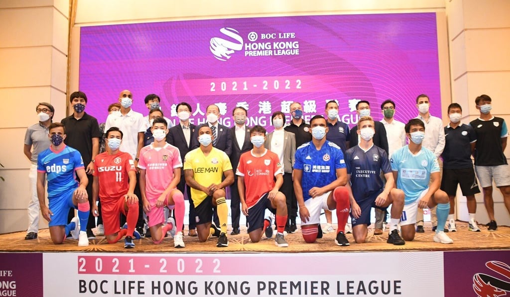 Players representatives and officials at a ceremony to kick off the new season. Photo: Chan Kin-wa