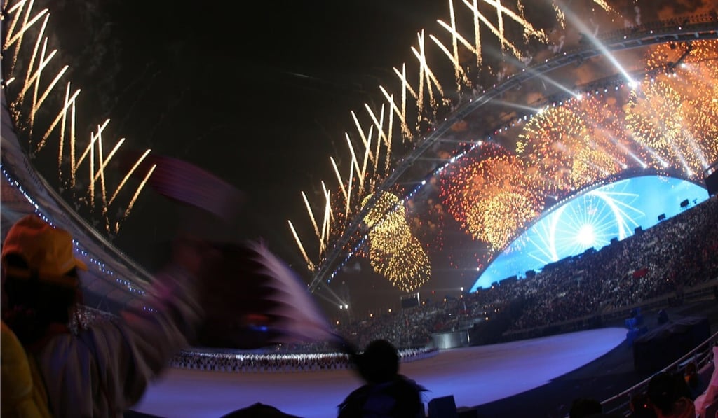 The closing ceremonies of the 2006 Asian Games in Qatar, where Li won a gold medal. Photo: SCMP The closing ceremonies of the 2006 Asian Games in Qatar, where Li won a gold medal. Photo: SCMP