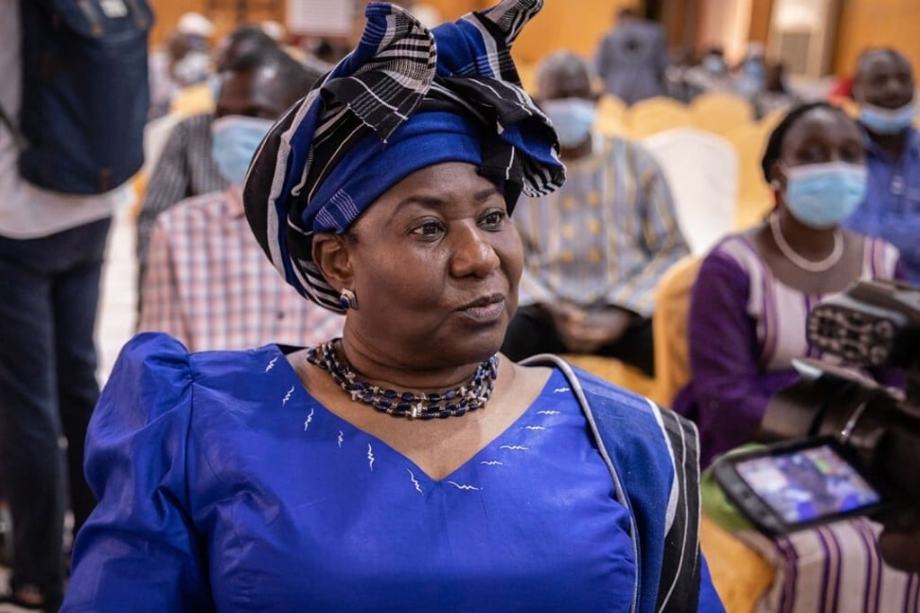 Mariam Sankara, Thomas Sankara’s widow, in Ouagadougou, Burkina Faso on Monday. Photo: AFP