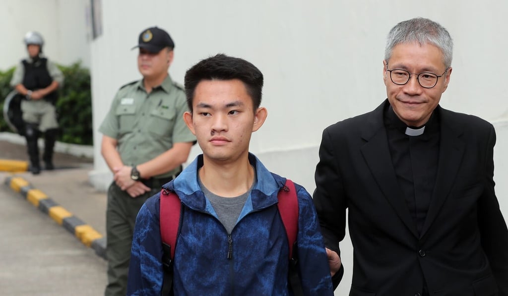 Chan Tong-kai with Reverend Canon Peter Koon in 2019. Photo: Sam Tsang