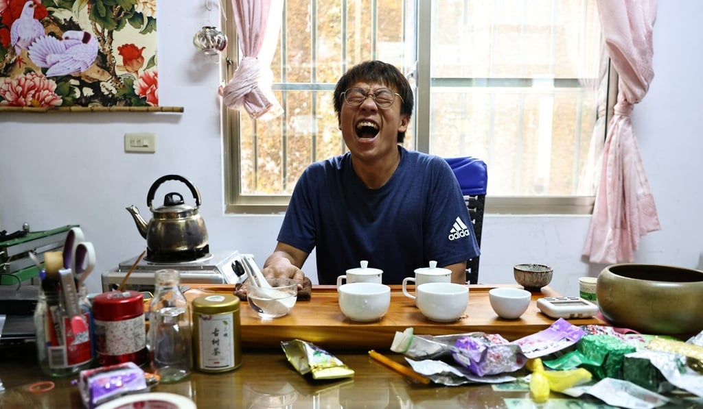 Chien Shun-yih is working on strategies for his family tea plantation in Taiwan’s Meishan township to cope with the extreme weather. Photo: Reuters