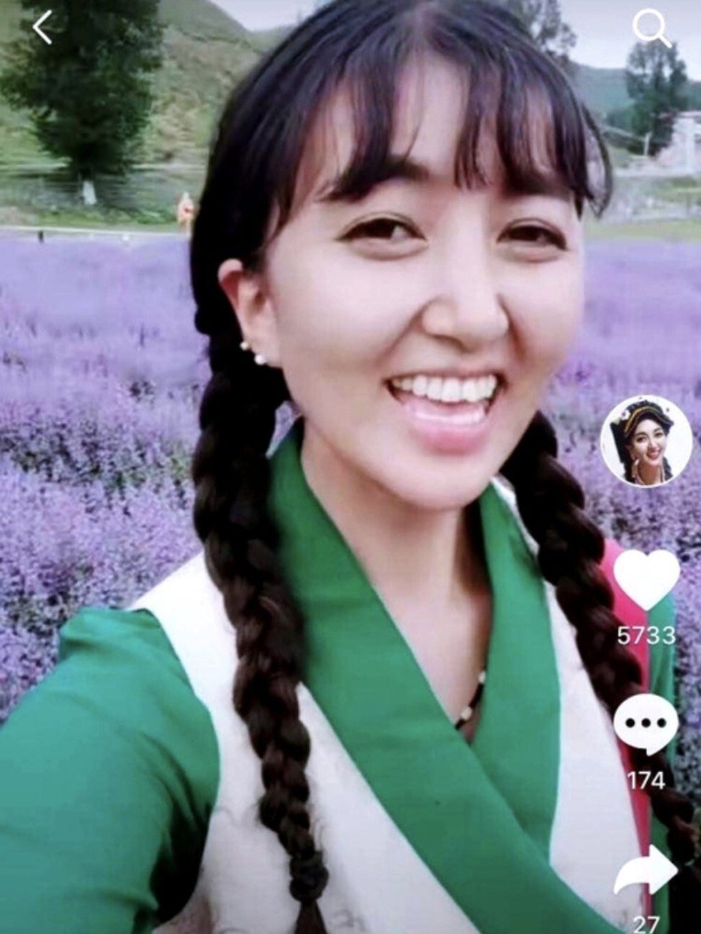 Lhamo’s warm smile had endeared her to fans online. Photo: Douyin Lhamo’s warm smile had endeared her to fans online. Photo: Douyin