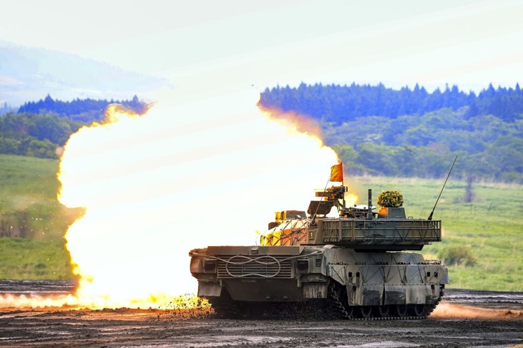 Japan’s Ground Self-Defence Force conducts its annual artillery live-fire drill in May. Photo: Kyodo Japan’s Ground Self-Defence Force conducts its annual artillery live-fire drill in May. Photo: Kyodo