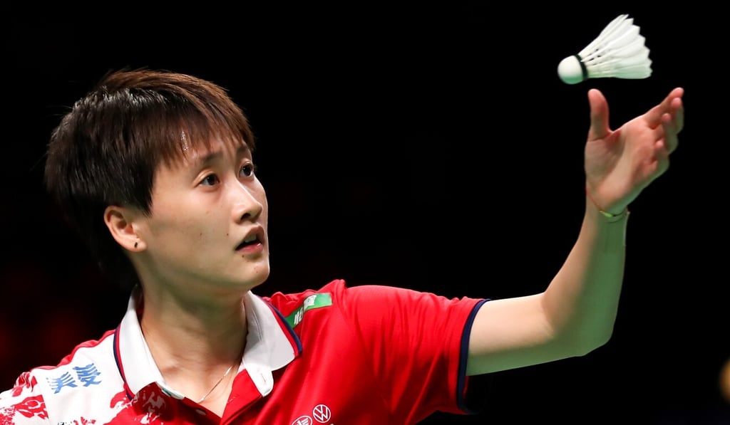 China’s Chen Yufei in her match against Pai Yu-po of Taiwan at the Uber Cup in Aarhus, Denmark. Photo: Xinhua