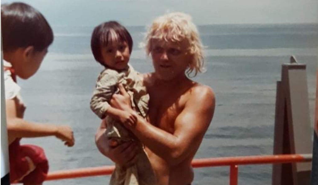 Derrick Nguyen as a child aboard the Norwegian oil tanker that plucked him and his family from the sea after they fled Vietnam. Photo: Handout Derrick Nguyen as a child aboard the Norwegian oil tanker that plucked him and his family from the sea after they fled Vietnam. Photo: Handout