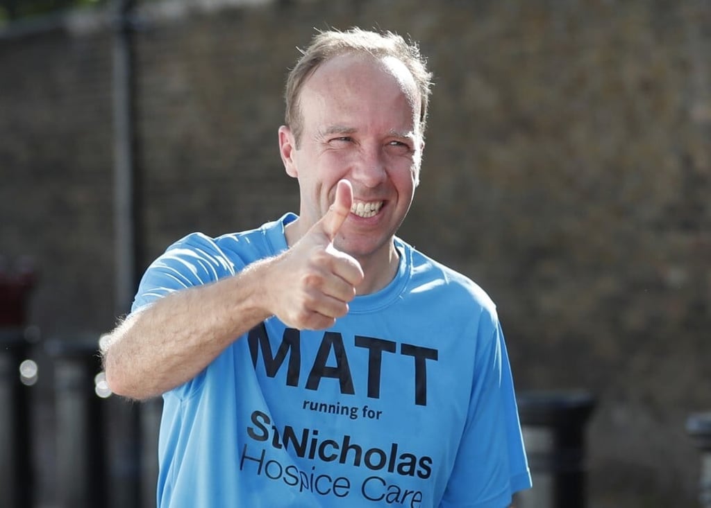 Matt Hancock at the London Marathon on October 3. Photo: Reuters