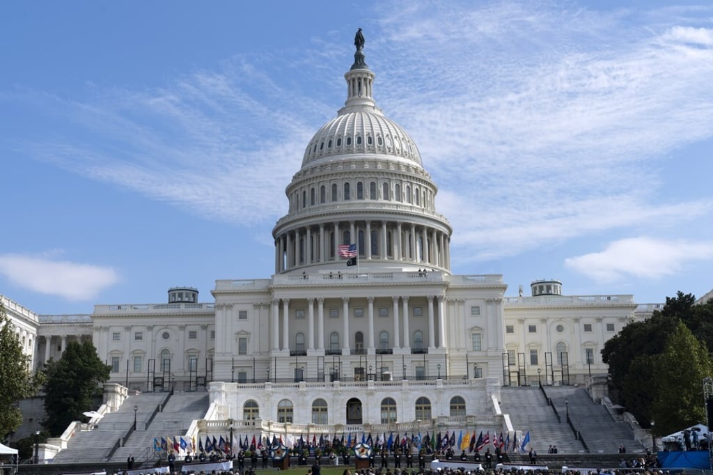 The 40th annual National Peace Officers’ Memorial Service at the US Capitol in Washington on Saturday. Photo: AP The 40th annual National Peace Officers’ Memorial Service at the US Capitol in Washington on Saturday. Photo: AP