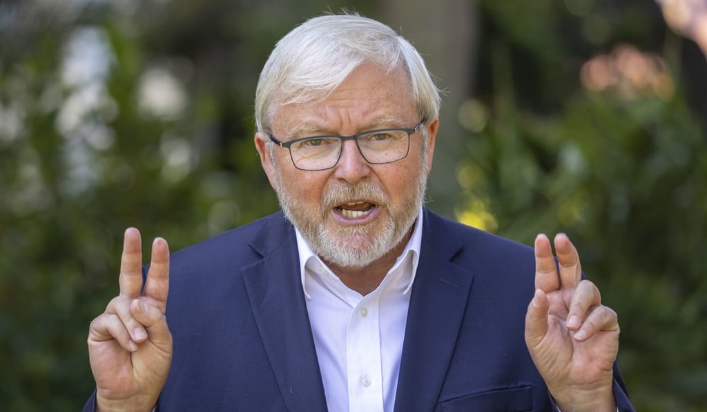 Former Australian prime minister Kevin Rudd says Canberra’s encounters with Beijing were not unique as many American allies in East Asia had a “parallel dilemma”. Photo: EPA Former Australian prime minister Kevin Rudd says Canberra’s encounters with Beijing were not unique as many American allies in East Asia had a “parallel dilemma”. Photo: EPA