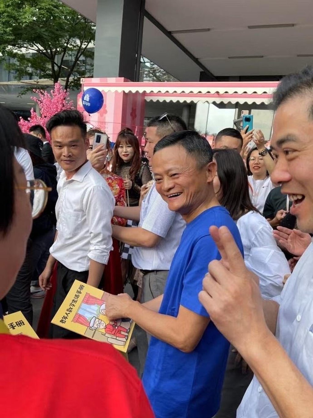 Jack Ma made an appearance on the campus of Alibaba Group Holding in the Zhejiang provincial capital of Hangzhou on May 10, 2021. Photo: NetEase