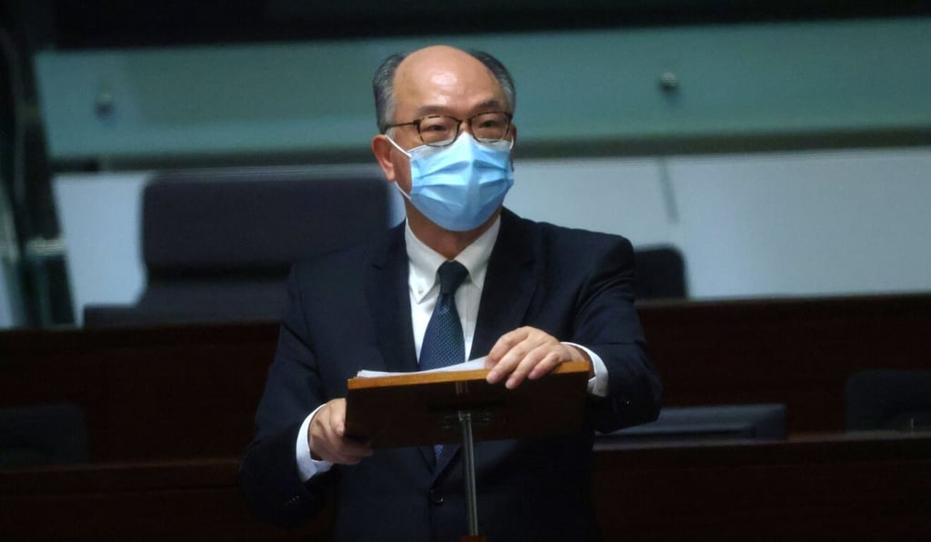 Secretary for Transport and Housing Frank Chan attends the Legislative Council meeting on Wednesday. Photo: Dickson Lee