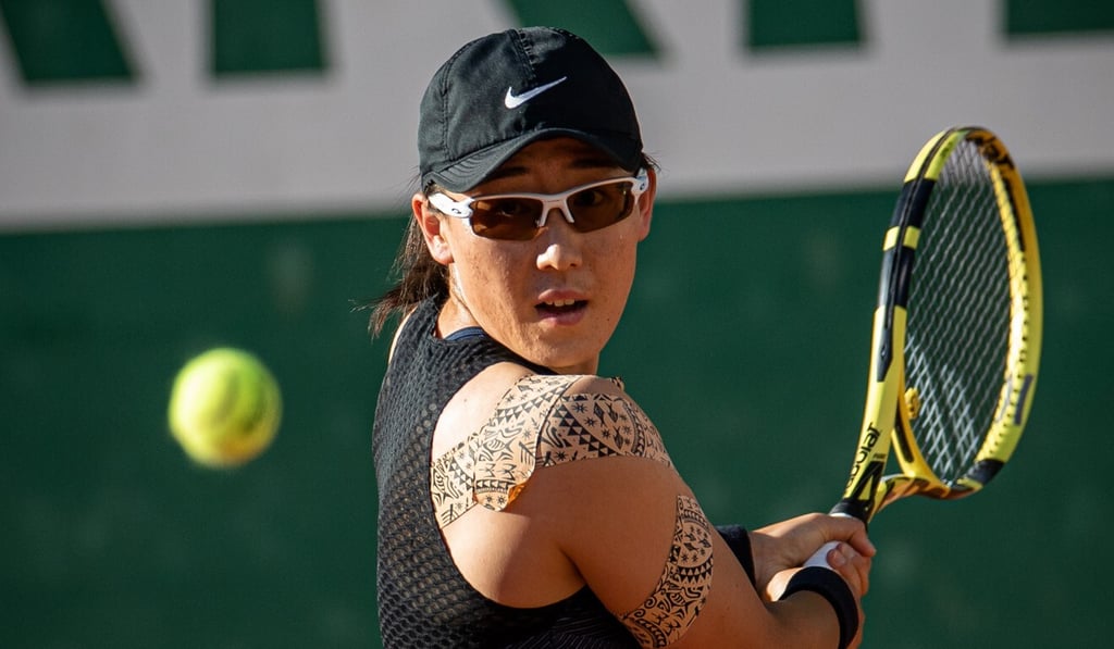 Zheng Saisai of China hits a return during the women‘s singles first round match against Sara Sorribes Tormo of Spain at the 2021 French Open tennis tournament at Roland Garros in Paris. Photo: Xinhua Zheng Saisai of China hits a return during the women‘s singles first round match against Sara Sorribes Tormo of Spain at the 2021 French Open tennis tournament at Roland Garros in Paris. Photo: Xinhua