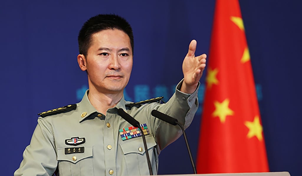 Chinese defence ministry spokesman Tan Kefei says US military operations in the South China Sea pose a threat to regional security. Photo: Handout