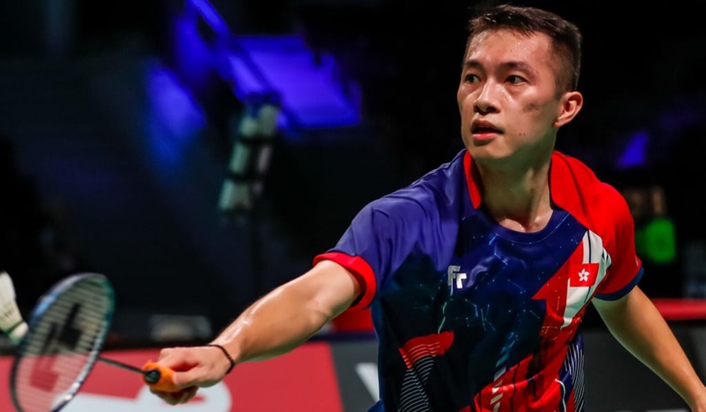 Angus Ng Ka-long in action at the Denmark Open in Odense. Photo: Badmintonphoto Angus Ng Ka-long in action at the Denmark Open in Odense. Photo: Badmintonphoto