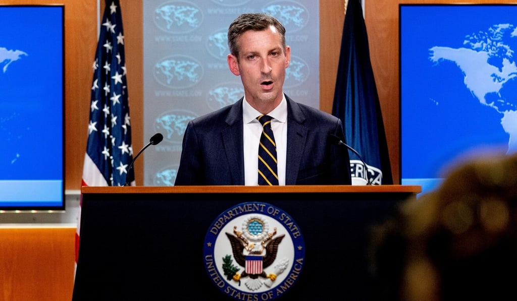 US State Department spokesman Ned Price denounced “the continued erosion of human rights and fundamental freedoms” in Hong Kong. Photo: Reuters US State Department spokesman Ned Price denounced “the continued erosion of human rights and fundamental freedoms” in Hong Kong. Photo: Reuters