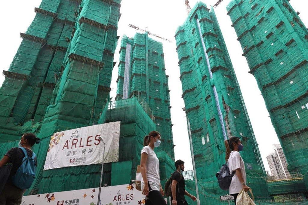 Centralcon Properties’ The Arles project under construction near the Fo Tan subway station in the New Territories, on 14 October 2021. Photo: K.Y. Cheng Centralcon Properties’ The Arles project under construction near the Fo Tan subway station in the New Territories, on 14 October 2021. Photo: K.Y. Cheng