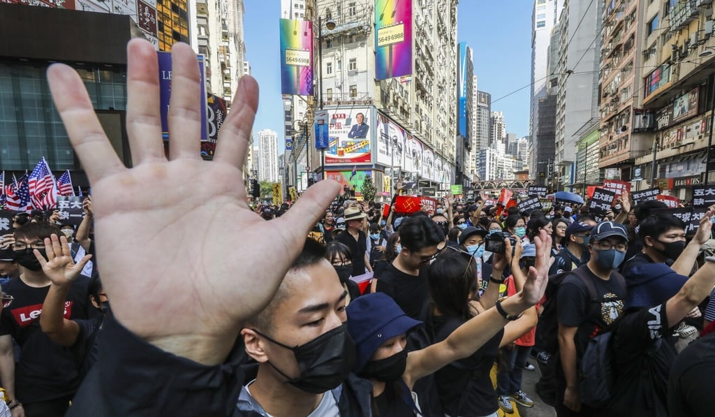 Protesters rally in Causeway Bay on September 15, 2019. Photo: Dickson Lee