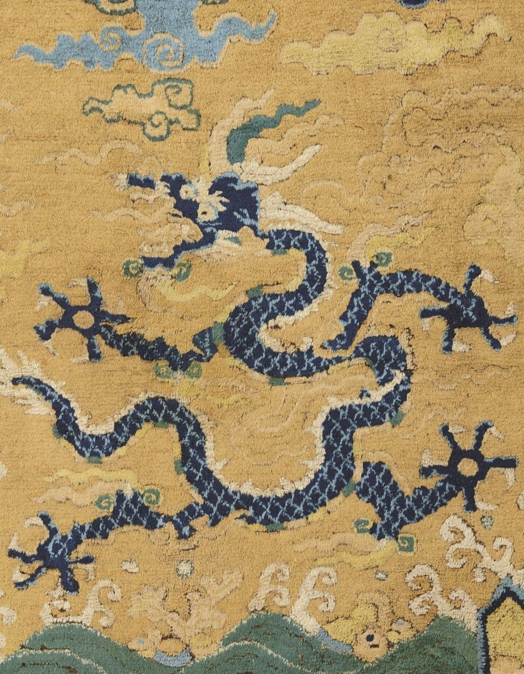 The dragons on the carpet represent the Ming dynasty emperor. CREDIT: Christie's The dragons on the carpet represent the Ming dynasty emperor. CREDIT: Christie's