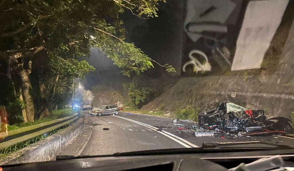 The scene of the accident on Bride’s Pool Road in Tai Po. Photo: Facebook