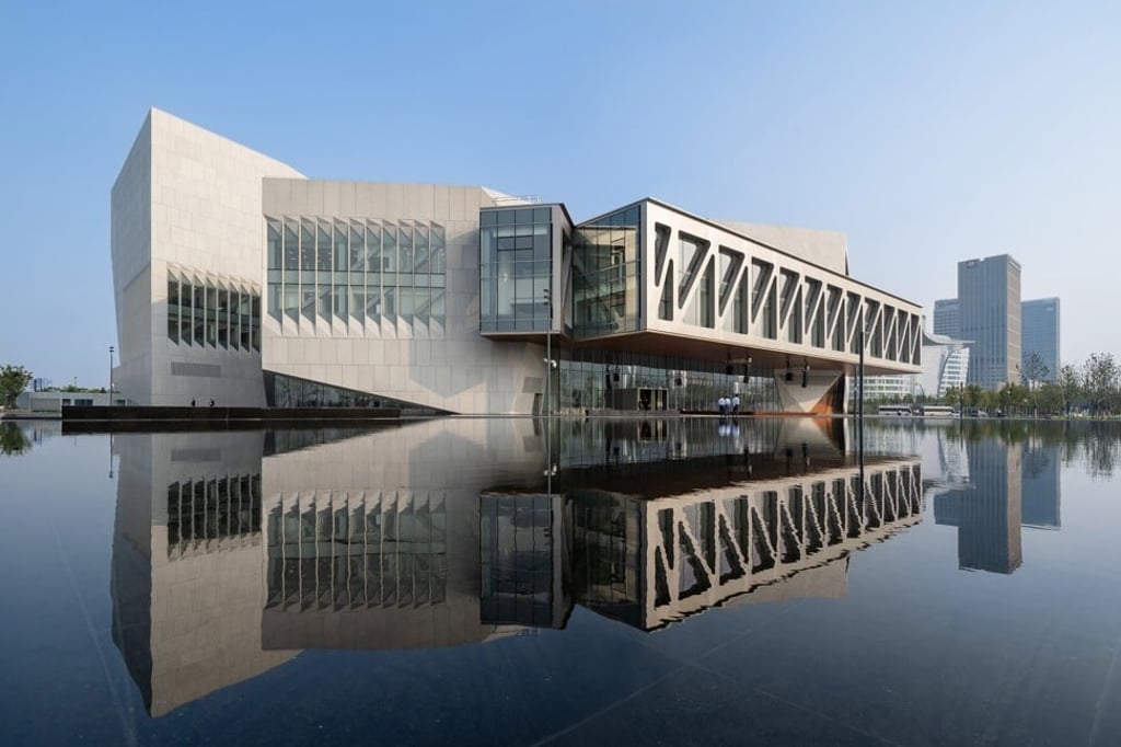 The Tianjin Juilliard School is in a newly built park along the Hai River in Binhai’s Yujiapu financial district. Photo: Zhang Chao The Tianjin Juilliard School is in a newly built park along the Hai River in Binhai’s Yujiapu financial district. Photo: Zhang Chao