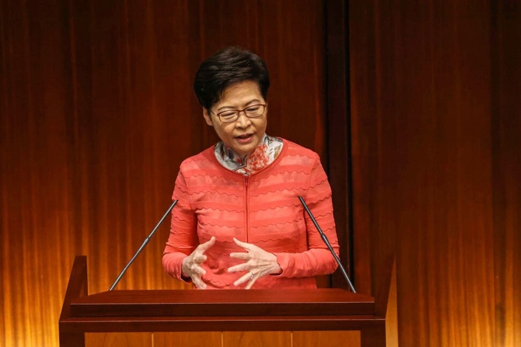 Chief Executive Carrie Lam attends the question and answer session on her policy address at the Legislative Council on October 7. Photo: K. Y. Cheng