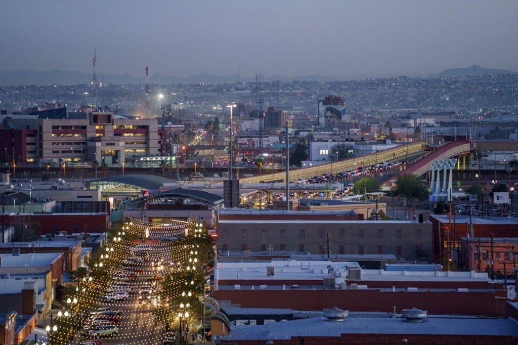 Downtown El Paso, Texas and Ciudad Juarez, Mexico are pictured from a rooftop in El Paso, Texas on Friday. Photo: AFP