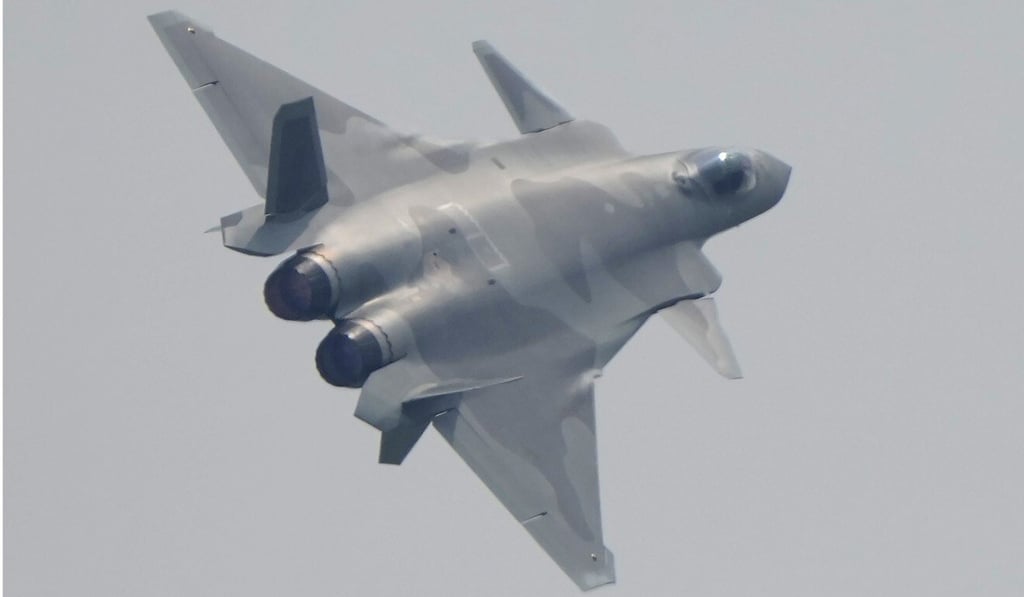 The new electronic attack jet was designed to accompany the J-20 stealth fighter (pictured). Photo: AP
