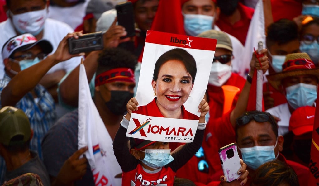Supporters of the presidential candidate for Honduras’ main left-wing opposition party at a campaign rally. Photo: AFP Supporters of the presidential candidate for Honduras’ main left-wing opposition party at a campaign rally. Photo: AFP