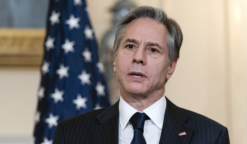US Secretary of State Antony Blinken speaks at the State Department in Washington on Monday. Photo: AP