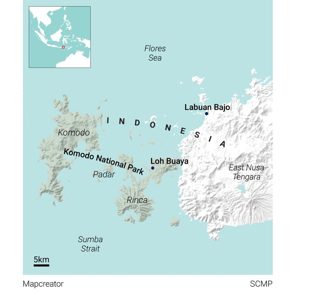A map showing Komodo National Park. Image: SCMP A map showing Komodo National Park. Image: SCMP