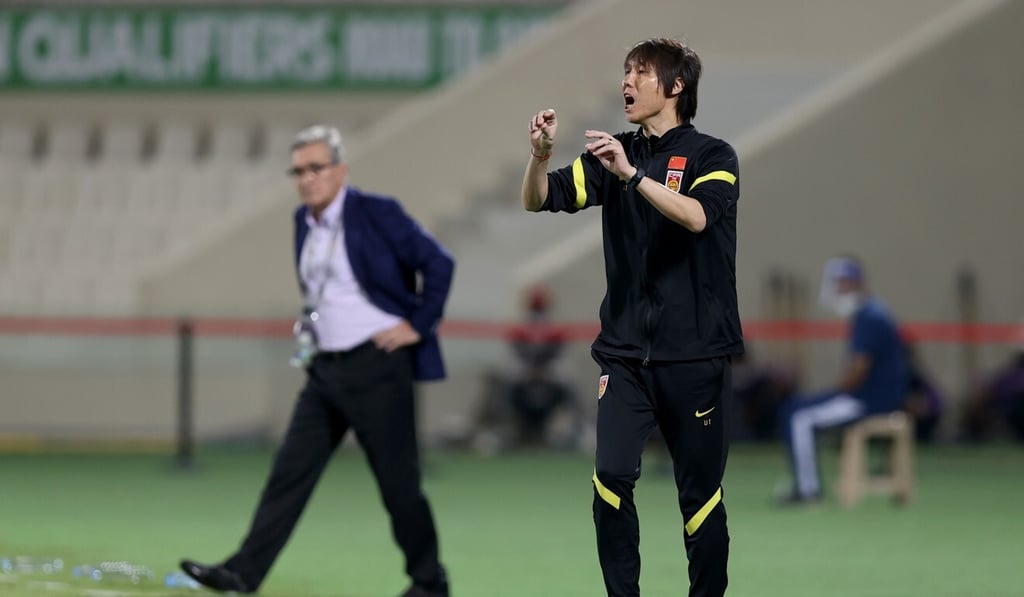 Head coach Li Tie during the match against Oman. Photo: Xinhua Head coach Li Tie during the match against Oman. Photo: Xinhua