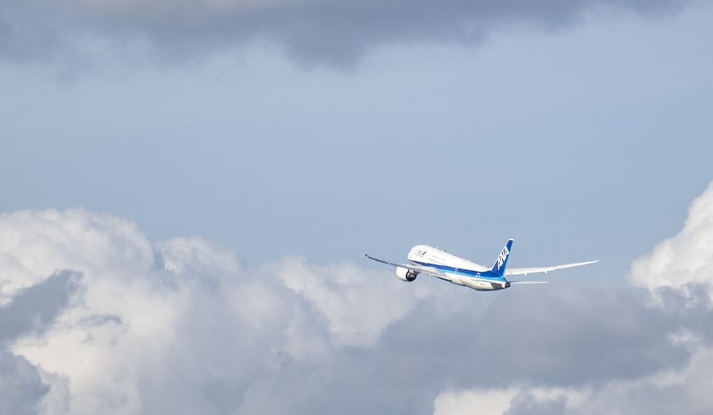An All Nippon Airways flight takes off from Haneda airport in Tokyo. Photo: AFP An All Nippon Airways flight takes off from Haneda airport in Tokyo. Photo: AFP
