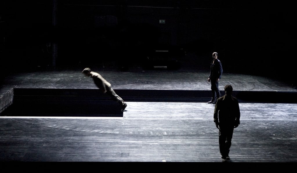 Performers take part in the original dance-theatre production of ‘NOWHERE’ staged in Athens in 2009. Photo: Marilena Stafylidou