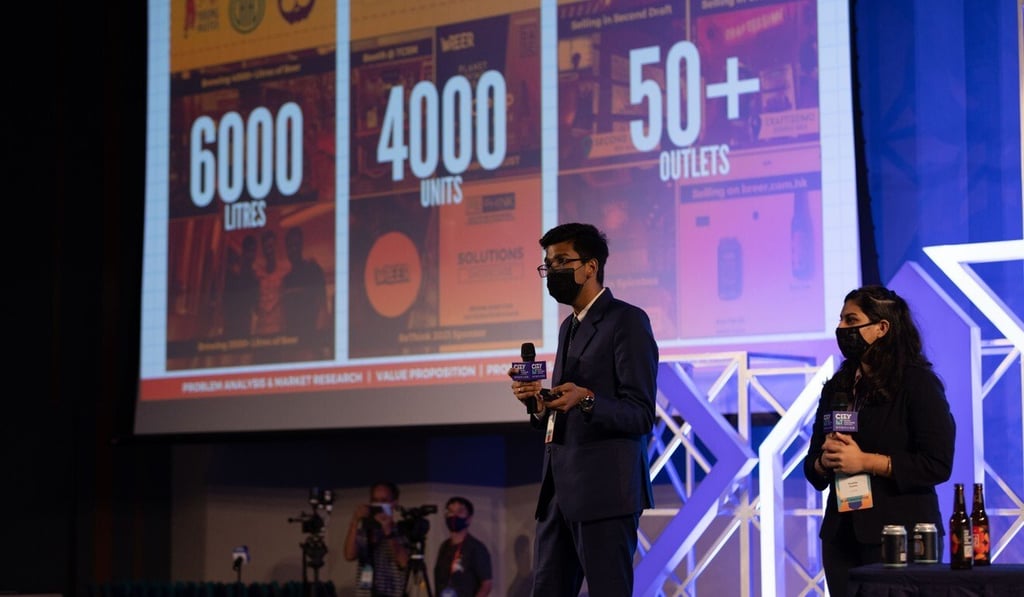 Breer co-founders ran out of time while making their final four-minute pitch at the City I&T Grand Challenge, but still impressed the judges with their solution to food waste. Breer co-founders ran out of time while making their final four-minute pitch at the City I&T Grand Challenge, but still impressed the judges with their solution to food waste.