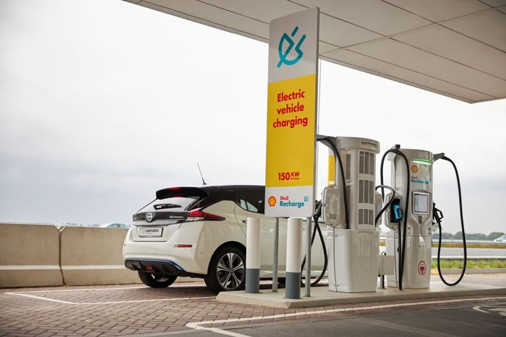 As part of pursuing its net-zero targets, Shell is offering green solutions to customers such as charging points for electric vehicles. Photo: Shell