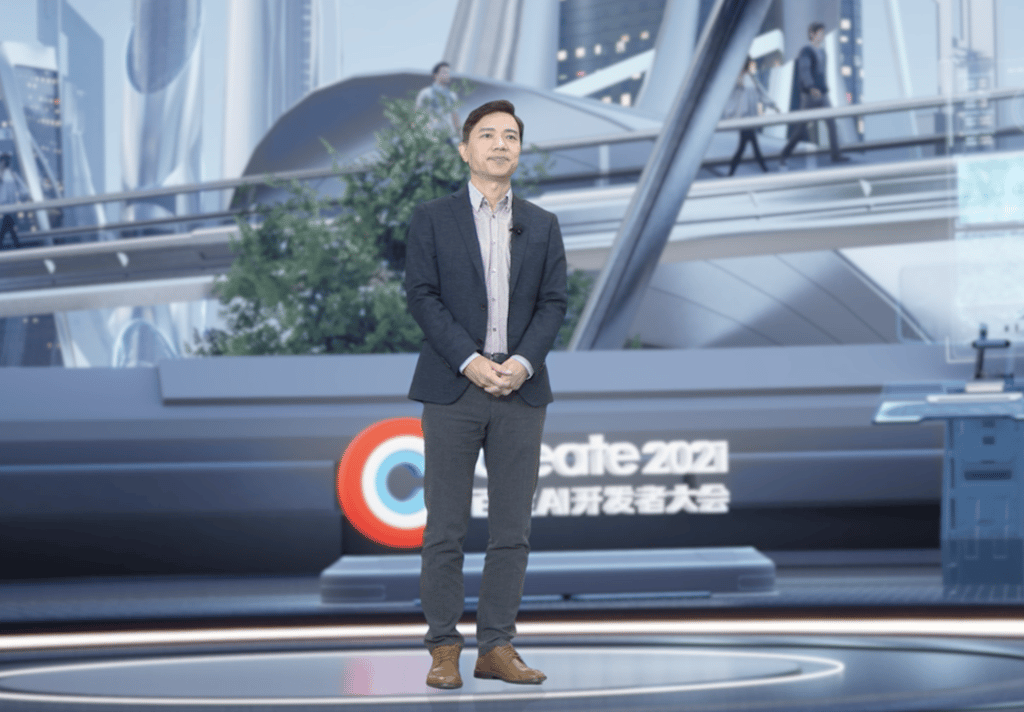 Baidu chief executive officer, chairman and co-founder Robin Li welcomed a “golden age” of AI at Baidu Create. Photo: Baidu Baidu chief executive officer, chairman and co-founder Robin Li welcomed a “golden age” of AI at Baidu Create. Photo: Baidu