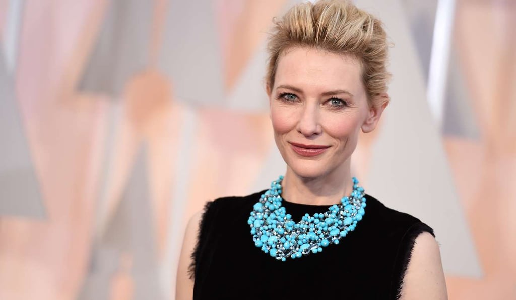 Cate Blanchett arrives at the Oscars wearing Tiffany in 2015. Photo: AP
