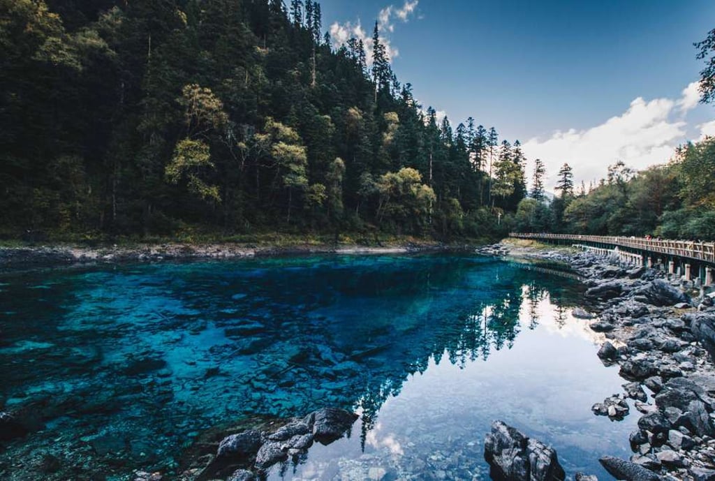 The Five Coloured Pool, in Jiuzhaigou national park.