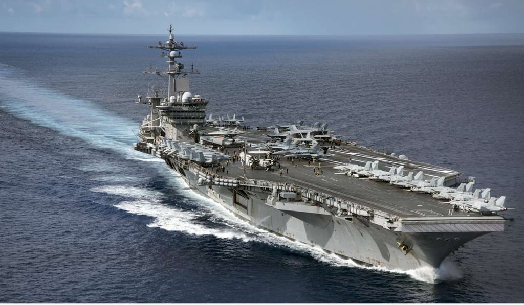 The 100,000-tonne Nimitz-class aircraft carrier USS Carl Vinson can carry about 90 fixed-wing aircraft and helicopters. The US has 10 such carriers in operation. Photo: EPA