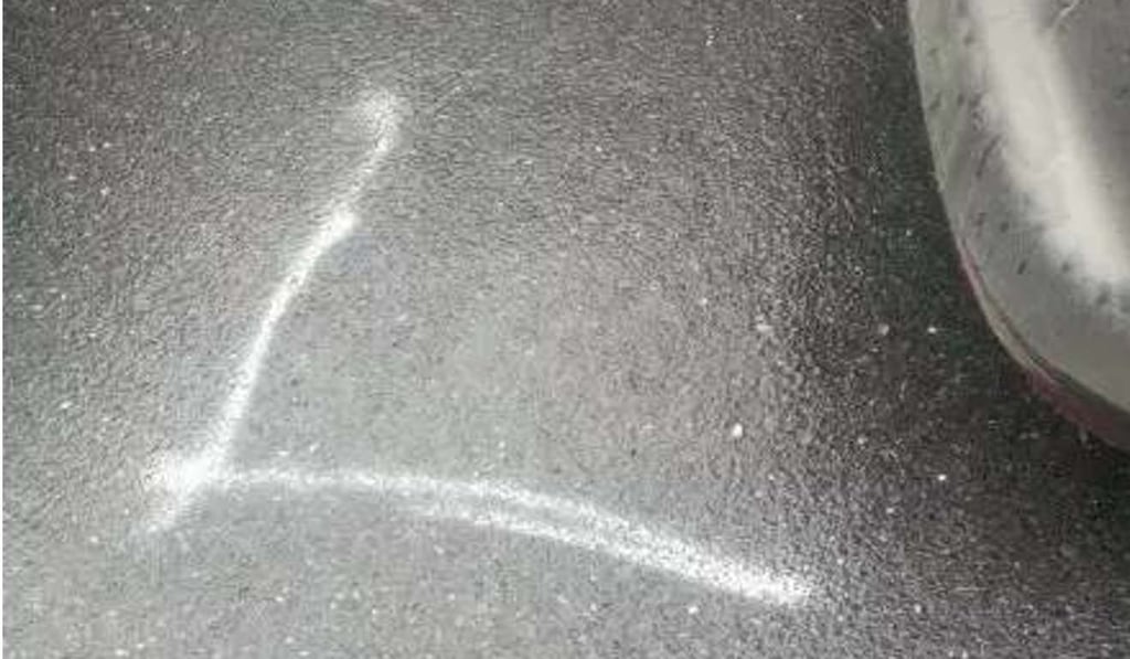 The hand-drawn parking space lines were not exactly convincing. Photo: Handout