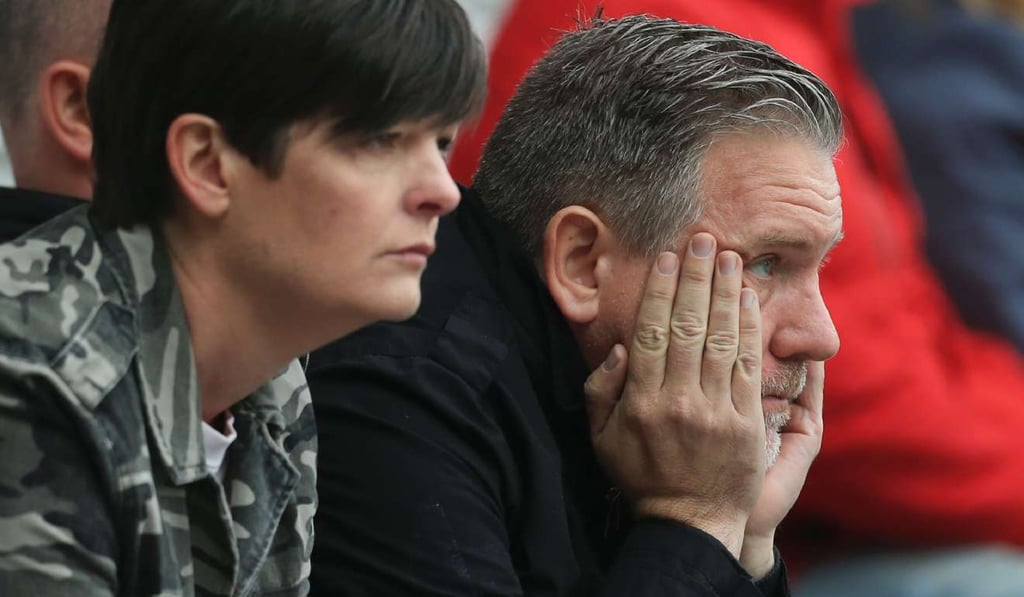 Sunderland fans despair as their team bows out of the Premier League. Photo: AFP Sunderland fans despair as their team bows out of the Premier League. Photo: AFP