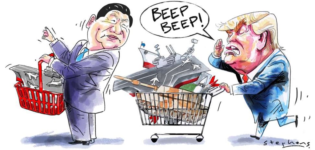 The Trump administration is planning a massive Reagan-style rearmament and is requesting US$54 billion for the next year – an almost 10 per cent increase in a single year. Illustration: Craig Stephens