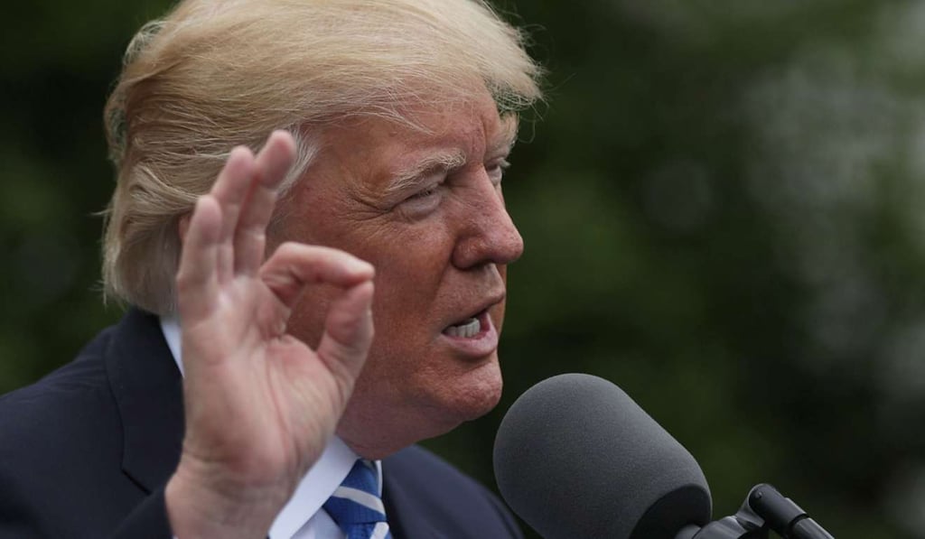 US President Donald Trump speaking during an event at the White House earlier this month. Photo: Bloomberg US President Donald Trump speaking during an event at the White House earlier this month. Photo: Bloomberg