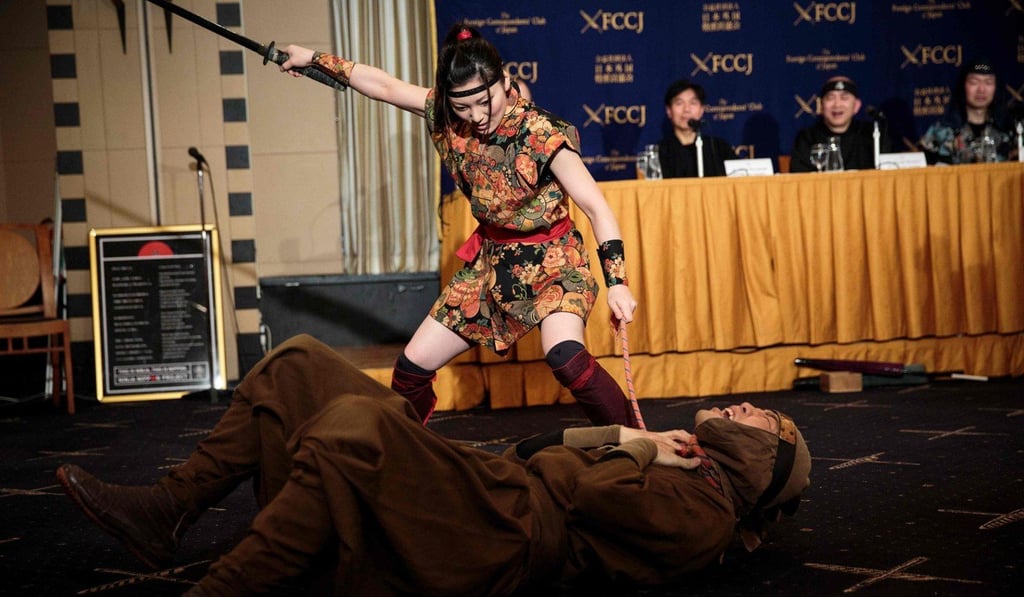 Members of ninja group Ashura show off their martial-art skills. Photo: AFP