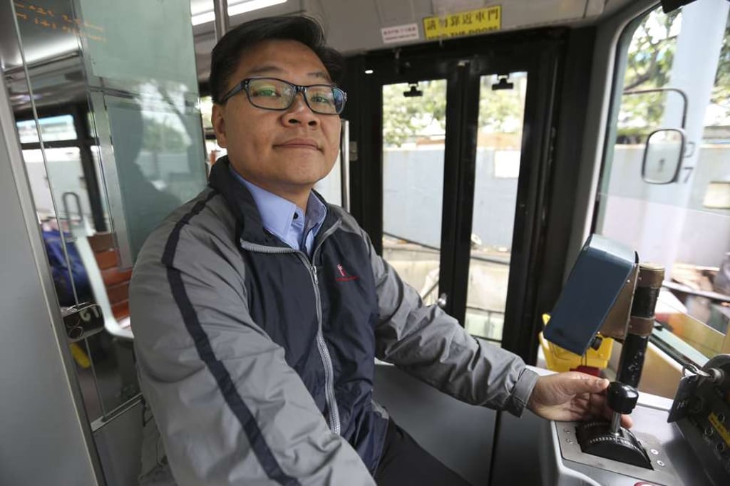 Motorman Ho Yiu-man at the Kennedy Town depot. Photo: Xiaomei Chen