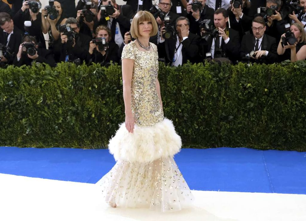 Anna Wintour attends The Metropolitan Museum of Art's Costume Institute benefit gala celebrating the opening of the Rei Kawakubo/Comme des Garçons: Art of the In-Between exhibition on Monday, May 1, 2017, in New York. (Photo by Charles Sykes/Invision/AP)