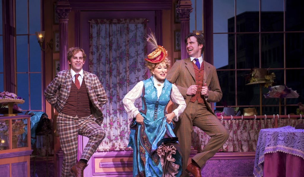 Taylor Trensch, Bette Midler, and Gavin Creel during a performance of Taylor Trensch, Bette Midler, and Gavin Creel during a performance of