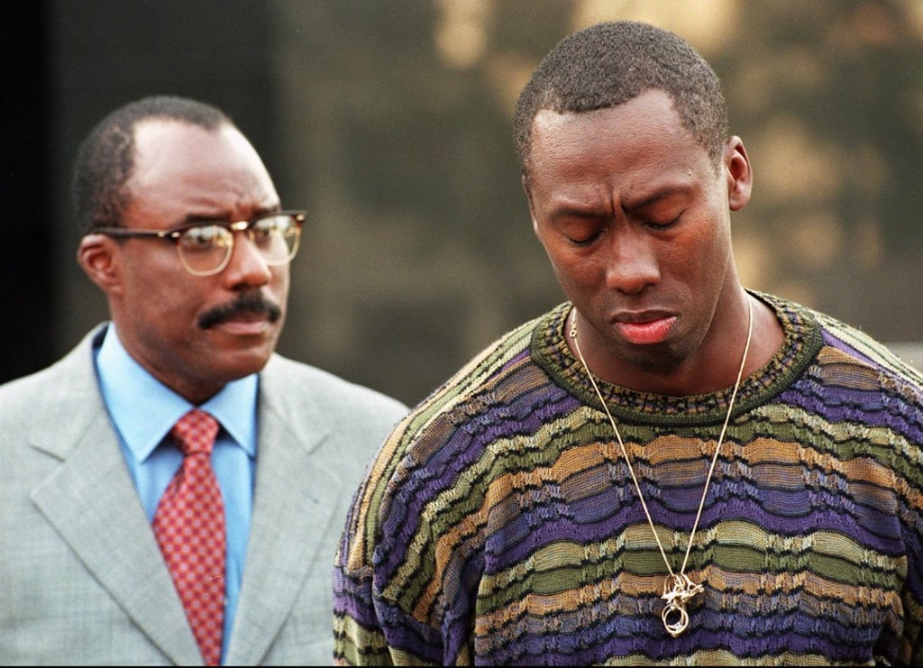 Bob Kersee (left) former coach of Olympic gold medallist Florence Griffith Joyner, stands alongside Griffith Joyner’s husband, Al Joyner, who has said he will fight any attempt to erase his wife’s records from the history books. Photo: AP