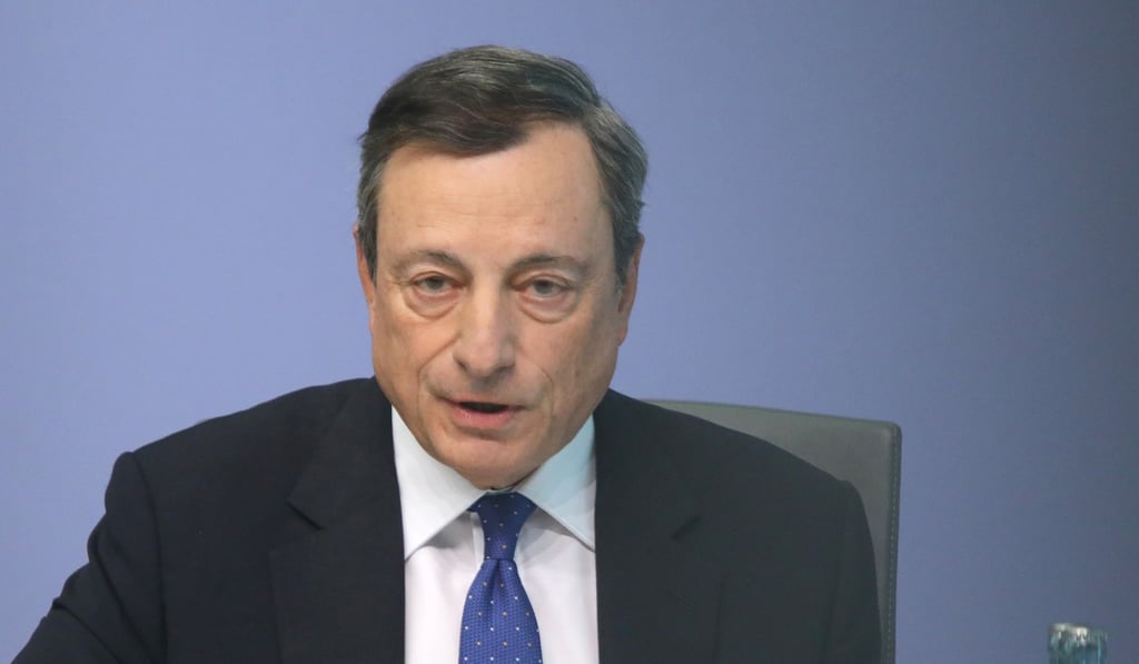 Mario Draghi, president of the European Central Bank (ECB), speaks during a news conference as the ECB bought more French and Italian bonds ahead of key elections in both countries. Photo: Bloomberg Mario Draghi, president of the European Central Bank (ECB), speaks during a news conference as the ECB bought more French and Italian bonds ahead of key elections in both countries. Photo: Bloomberg