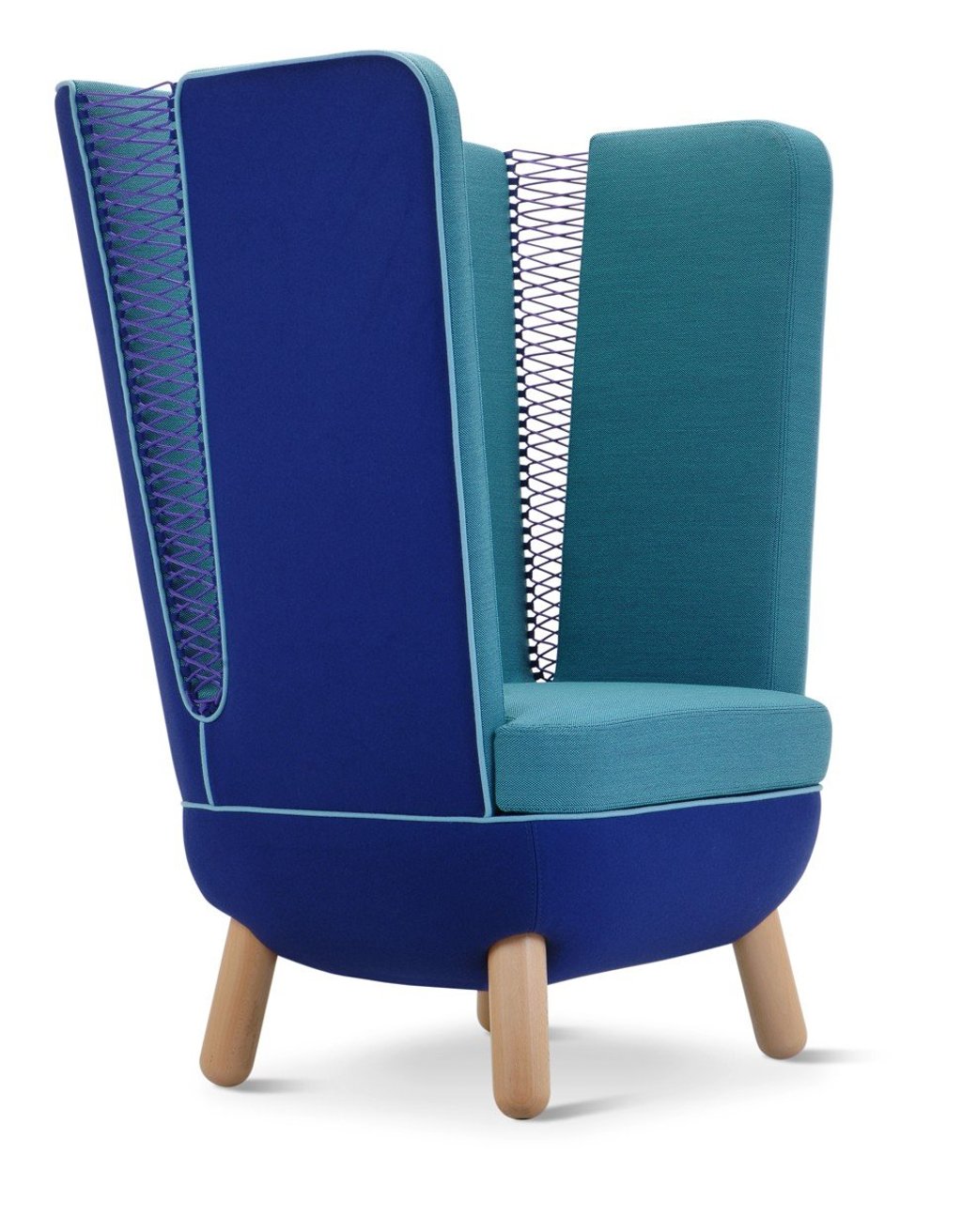 The columns tied with coloured strings gives the piece a light and airy feel. Price on request